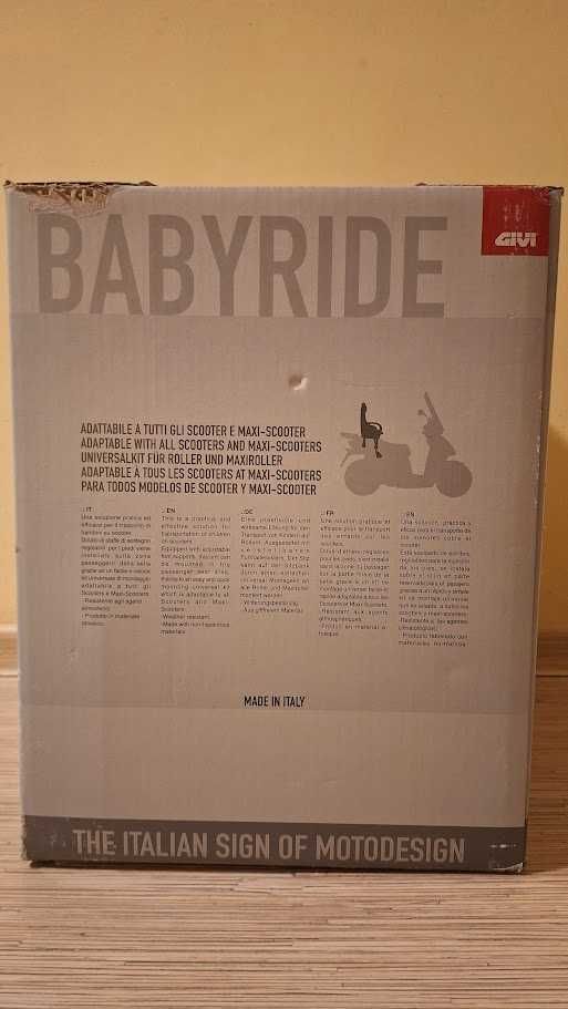 Детска седалка GIVI за мотоциклет / скутер / мотопед S650 BABY RIDE