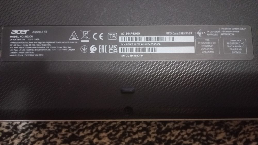 Acer  5000 series 7, Aspire 3  15