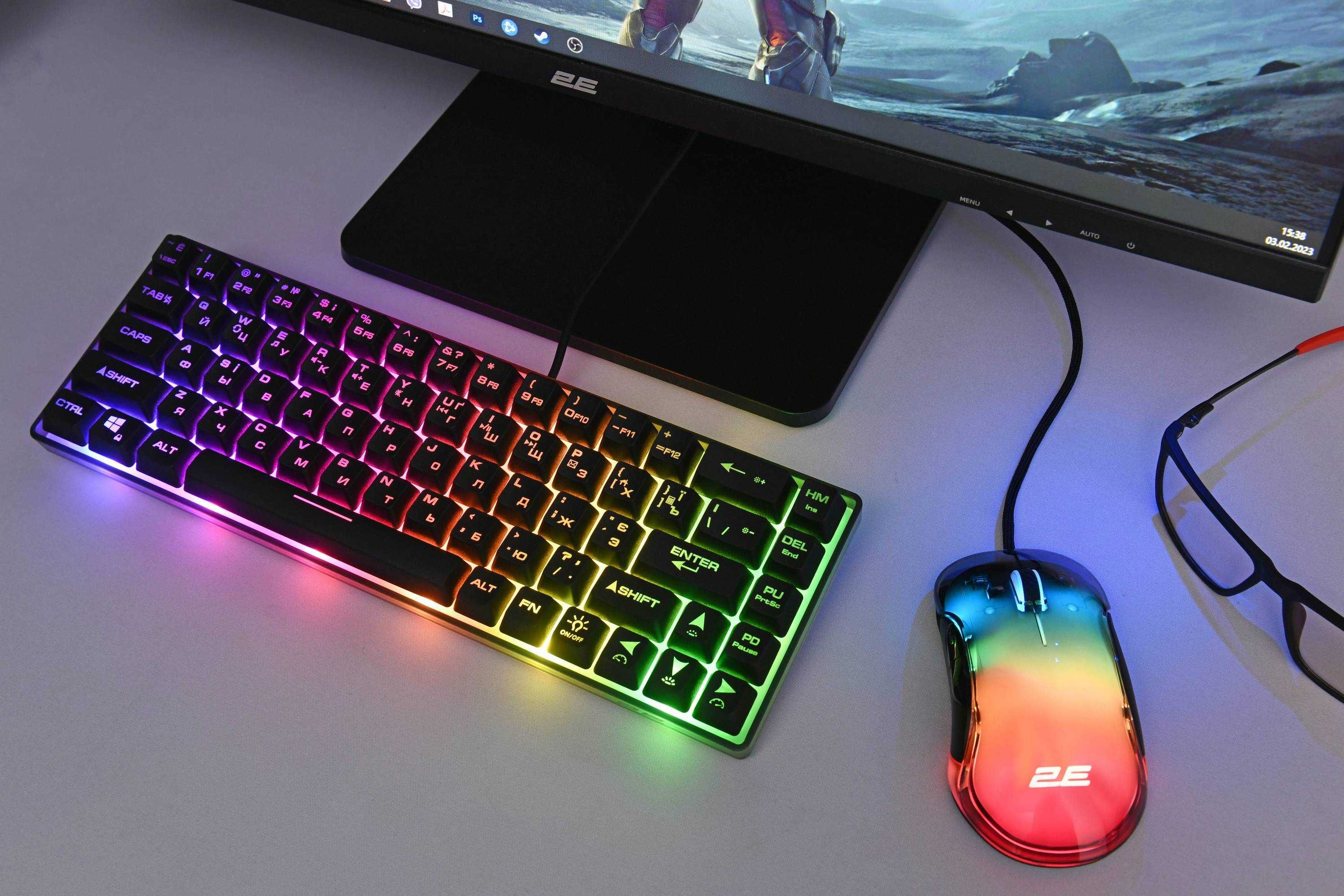 ПРОДАМ Клавиатура проводная 2E GAMING (2E-KG345TR RGB 68KEY).