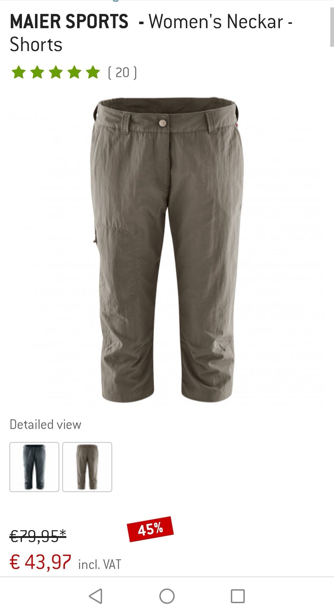 Pantaloni Maier Sports 3/4 outdoor hiking/drumetie pt femei