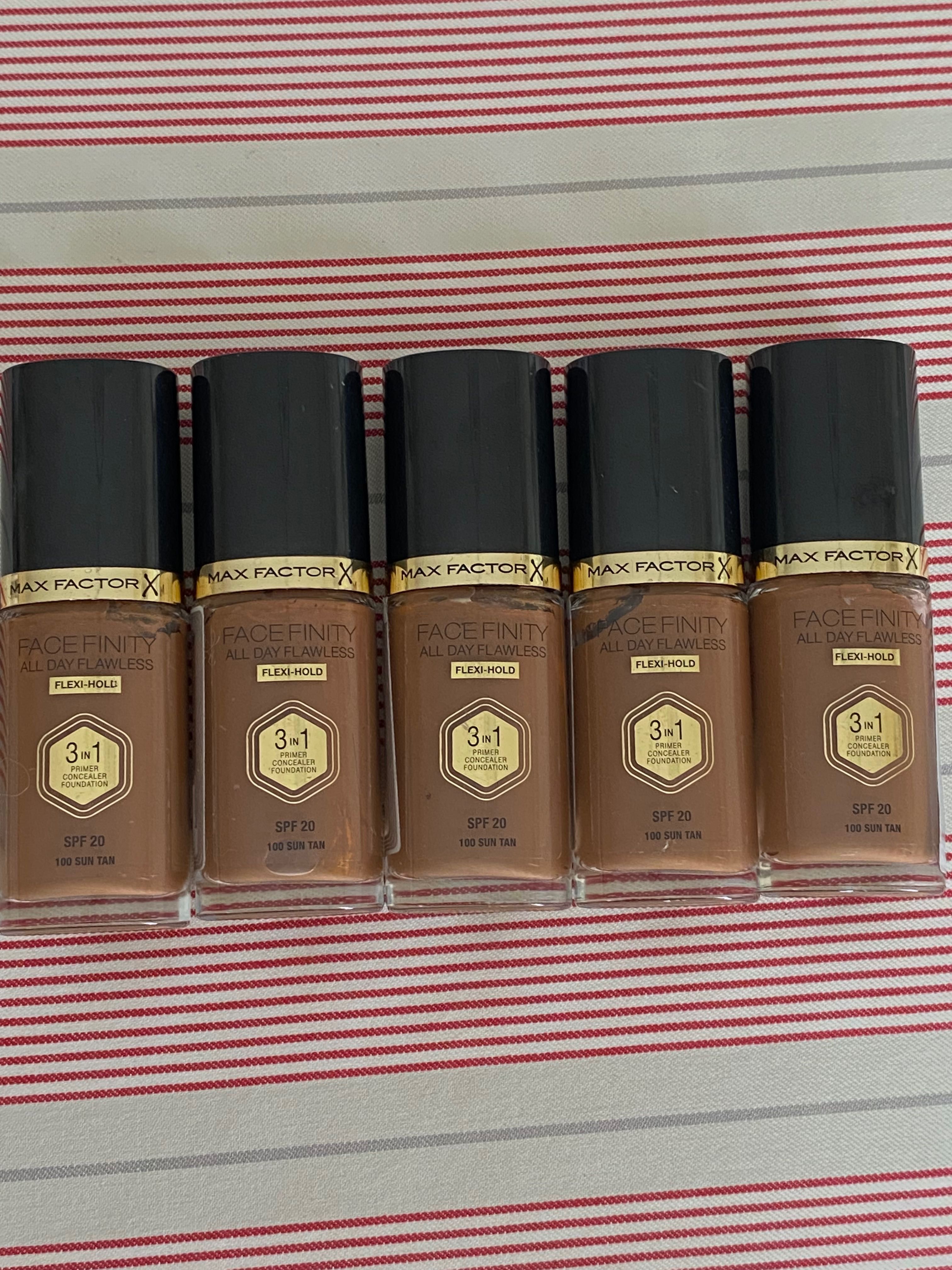 Foundation, concealer and bronzer