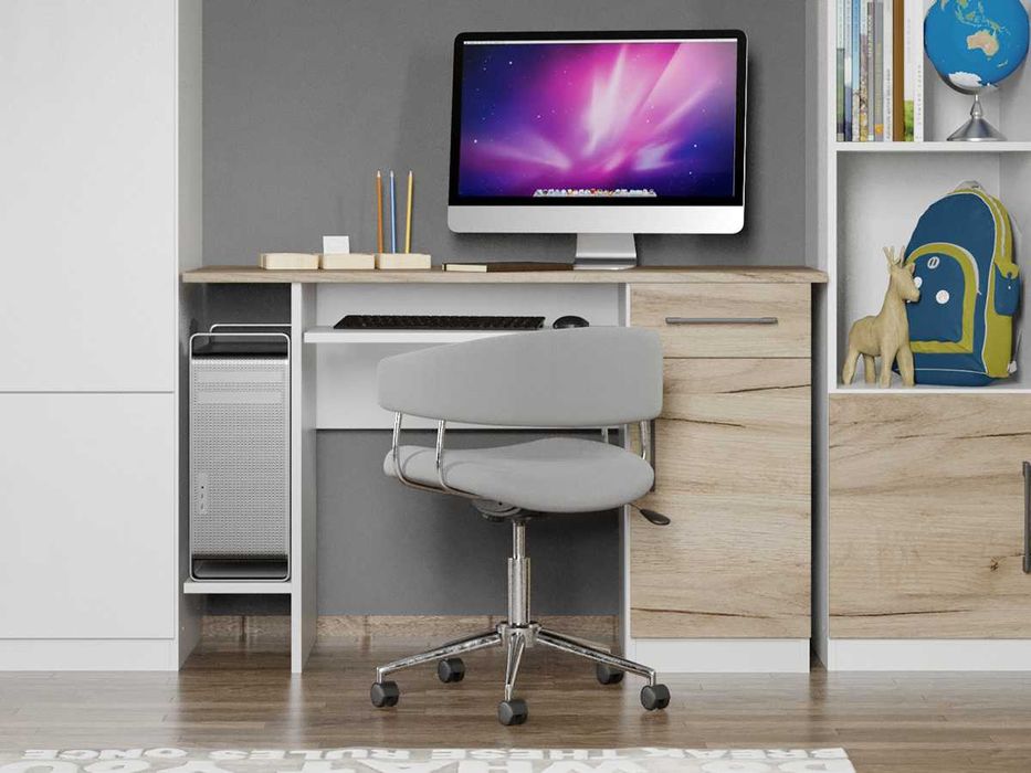 Birou Mihai Stejar K02 / Alb - Transport Gratuit in 4-10 zile