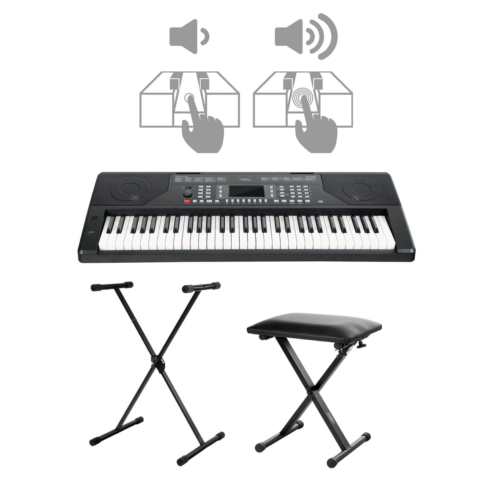 Set Orga FunKey 61 Edition Touch BK + stativ + bancheta