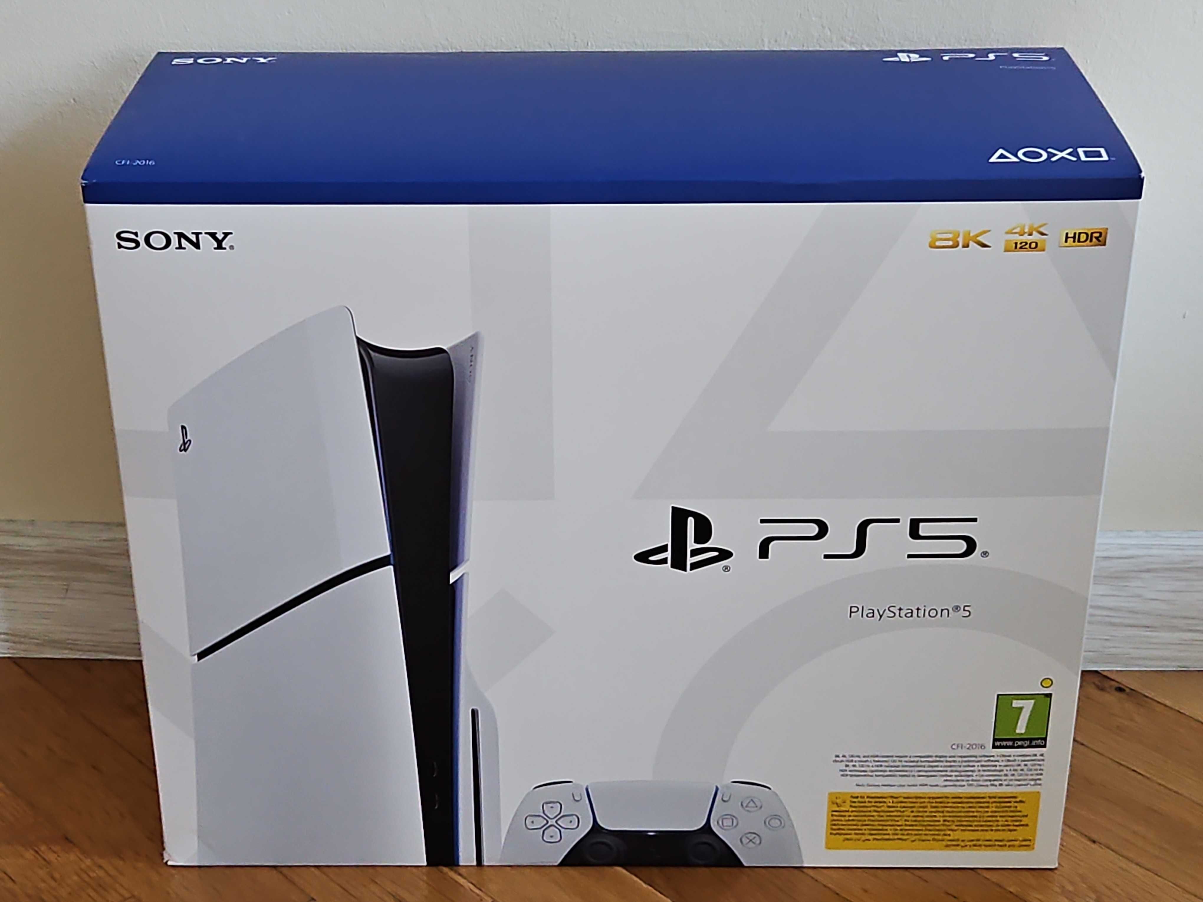Playstation 5 SLIM DISC EDITION Плейстейшън слим конзола PS5 джойстик