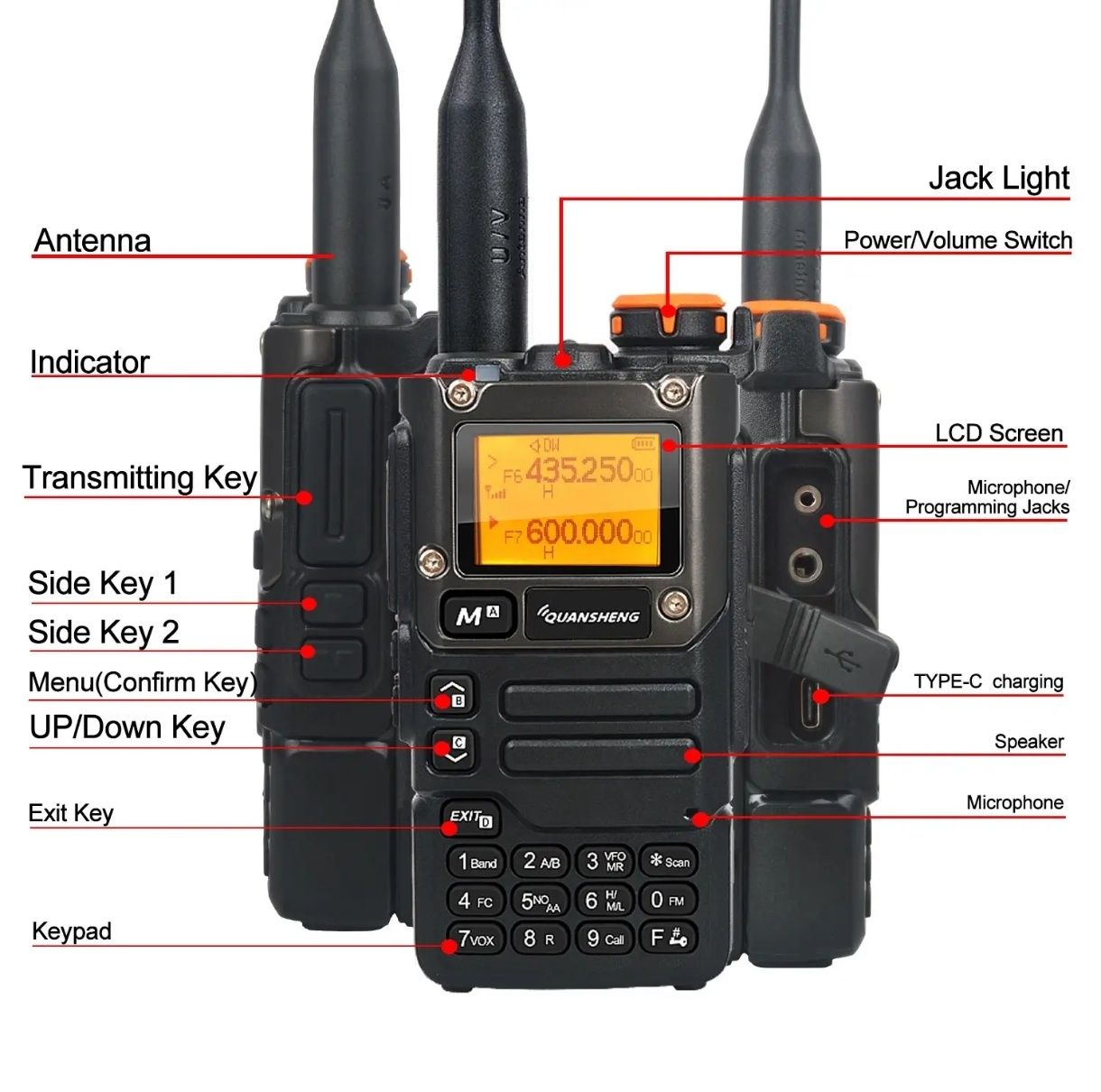 Рации Quasheng K5(8) (2шт комплект)