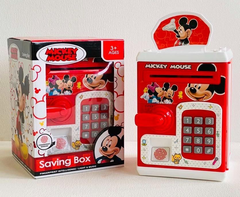 Музыкальная Копилка-Сейф Микки с отпечатком пальца