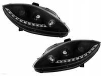 Set faruri tuning Seat Altea (5p1/5p5) 03.2004-, Seat Leon (1p1) 06.2005-12.2012, Seat Toledo (5p2) 10.2004-09.2009, stanga/dreapta, tip bec H1+H1, manual/electric, cu lumina pozitie led, fara motoras, tra