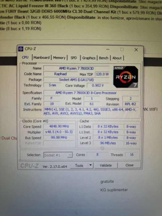 Pc Gaming RTX 5070 ryzen 7 7800x3d sau schimb cu laptop gaming .