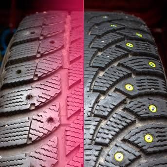 Ошиповка зимней резины.