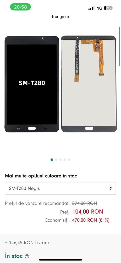 Vând Tabletă Samsung Galaxy Tab A6 SM-T280