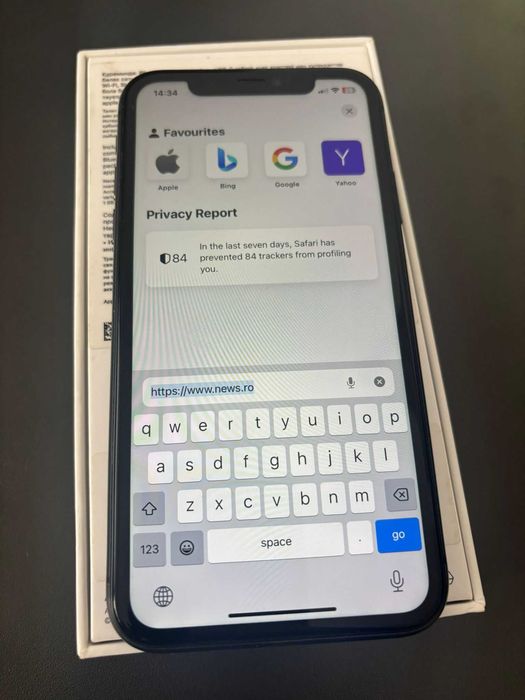 Iphone 11 in stare perfecta in cutia originala, 128 gb, negru 899 lei