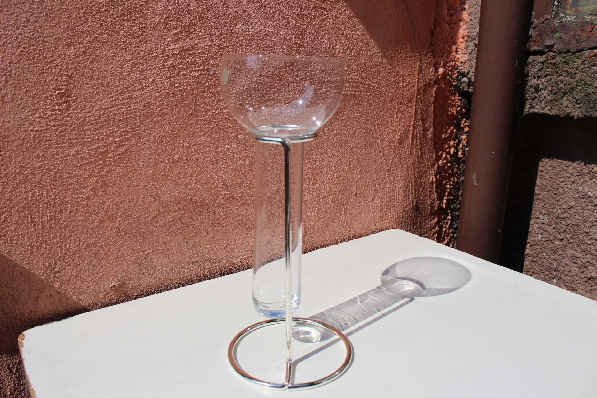 Vaza colectie cristal / sticla ROSENTHAL, Studio Line, picior metal