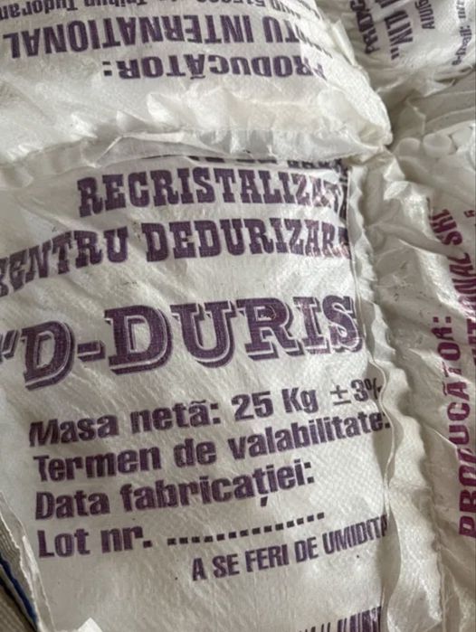 Sare tabletata (NaCl) p-u dedurizarea apei (sac 25 kg.)