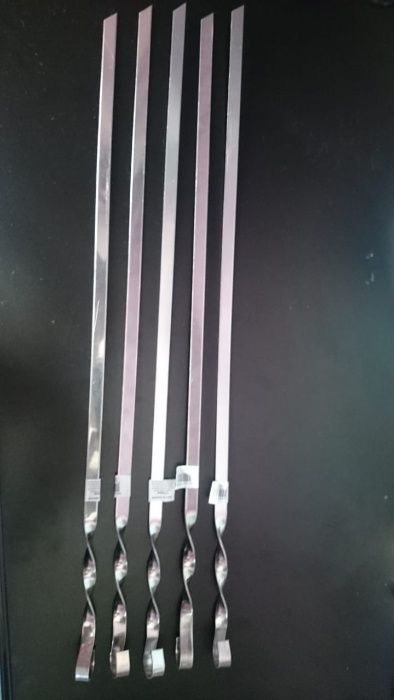 Набор шампуров прямых (5шт) нерж. сталь 50 × 1 см,толщ 1,5 мм