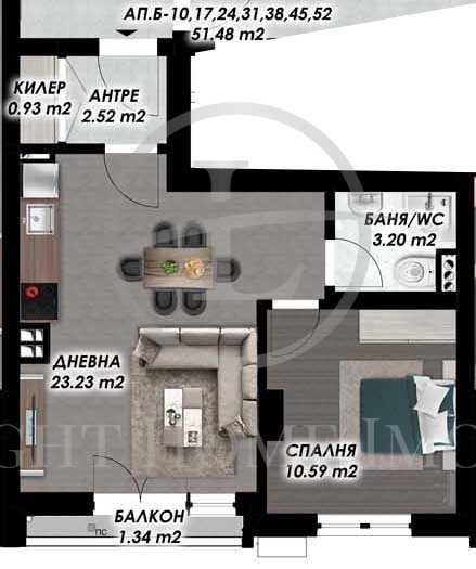 Продава се Двустаен апартамент в Пловдив, Гагарин - 63 кв.м за 960 €/кв.м - Снимка #3