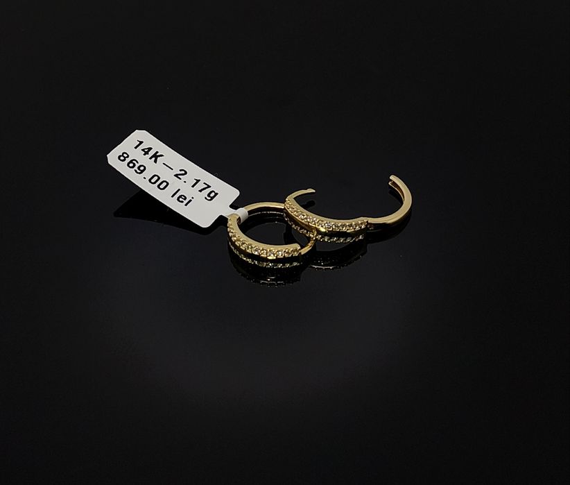 Bijuteria Royal cercei din aur 14k 2.17 gr