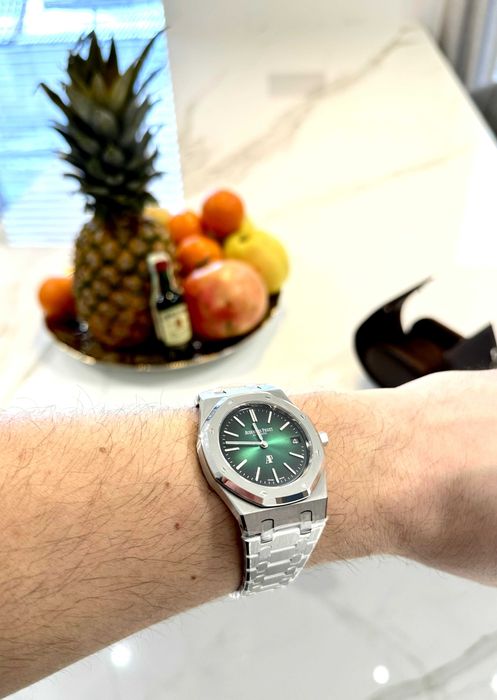 audemars piguet royal oak  extra-thin тънък зелен циферблат