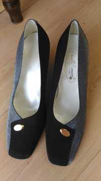 Дамски черно-сиви обувки