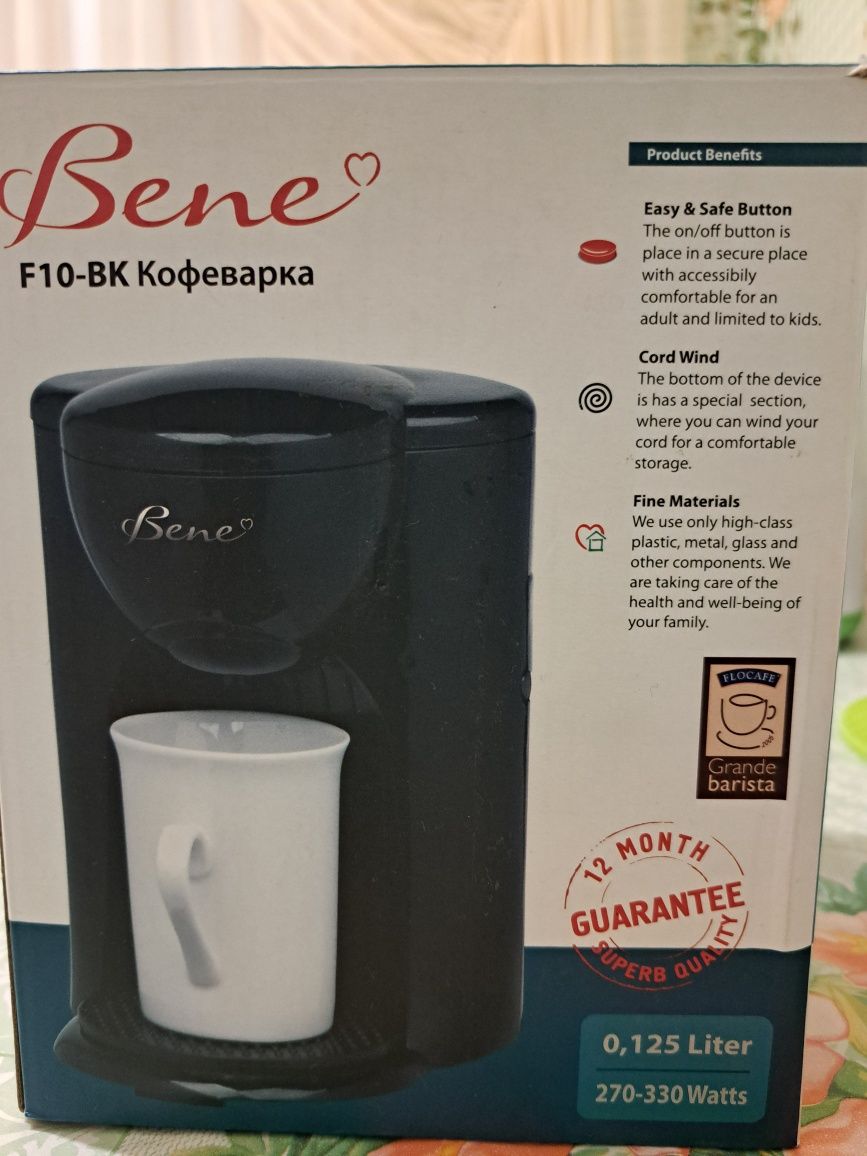 Продам капельную кофеварку Bene F10-BK