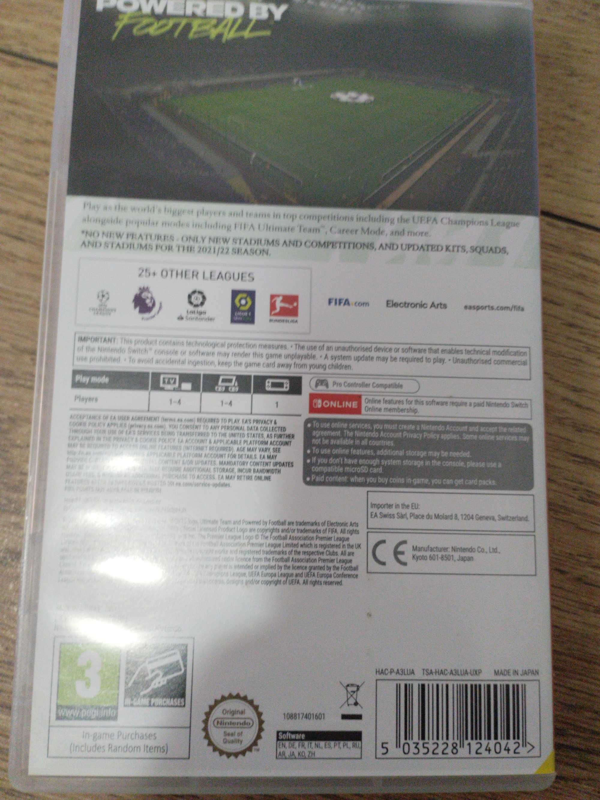 Vând FIFA 22 Nintendo Switch