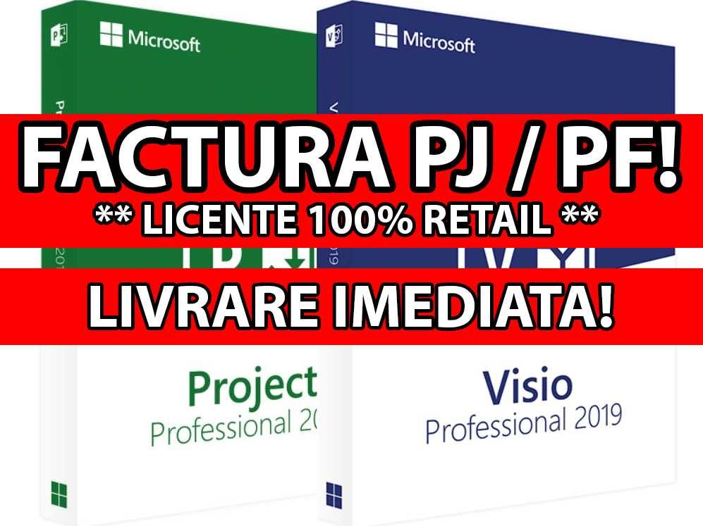 Pachet Licente: Microsoft Visio Pro 2019 + Project Pro 2019 - FACTURA!