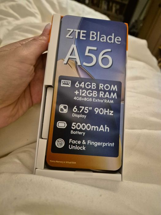 Смартфон НОВ черен ZTE Blade A56