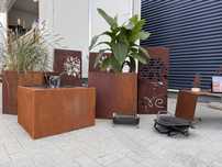 Jardiniere, ghice si obiecte diverse din otel corten
