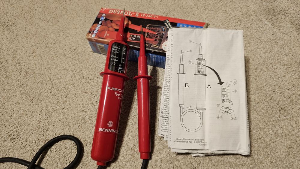Tester electrician Duspol Typ S, Benning, 12-750V  curent -~