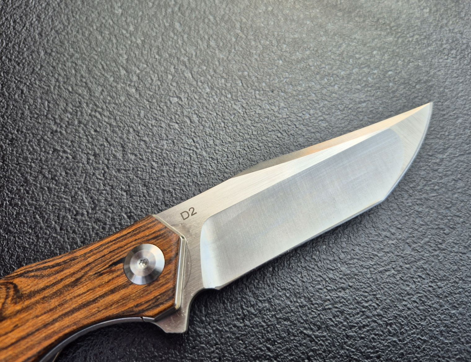Сгъваем нож SHIROGOROV,стомана D2 с дървена дръжка,SH201
