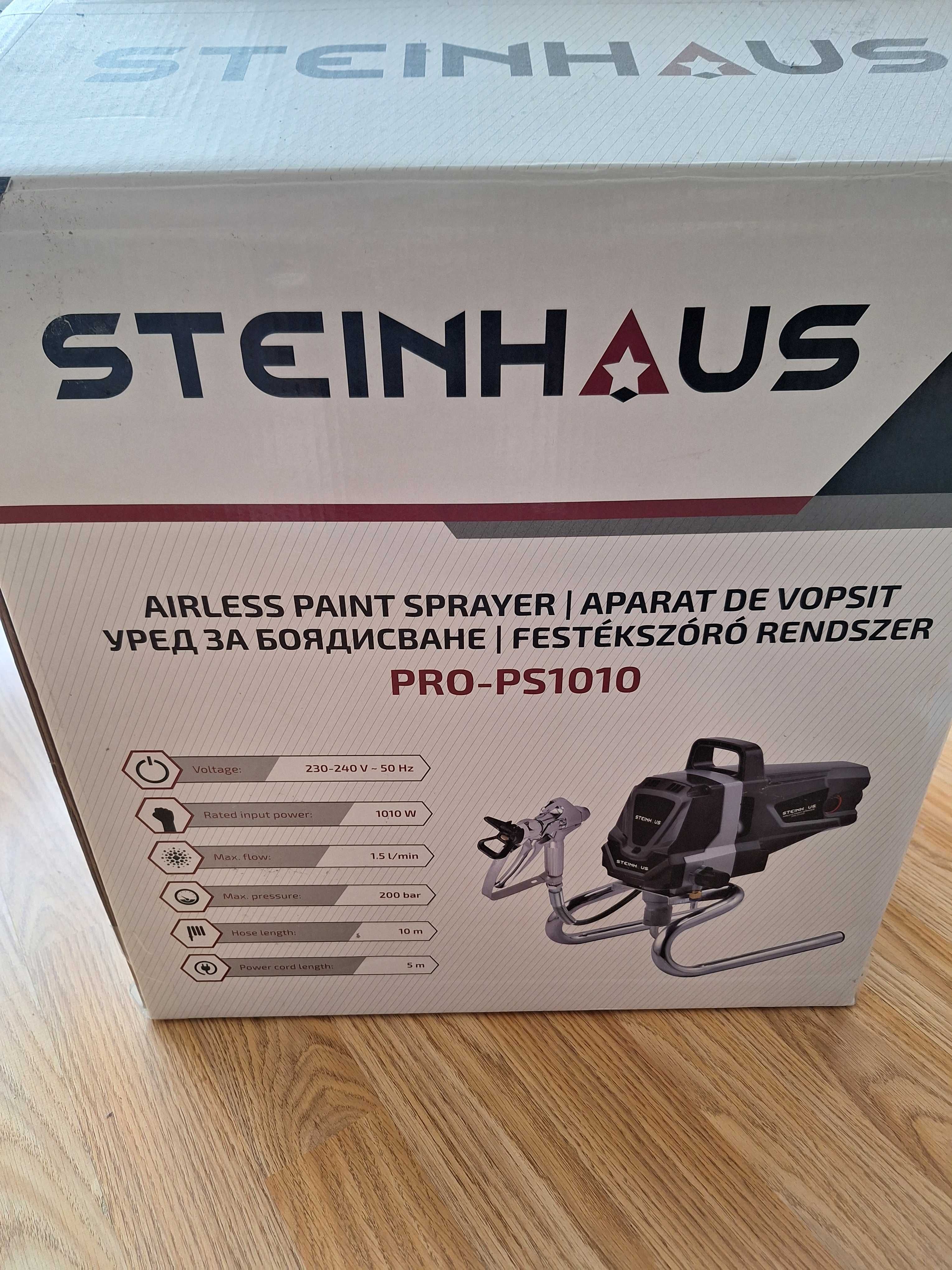 Помпа за безвъздушно боядисване Steinhaus PRO-PS1010, 1010 W,1,5 л/мин