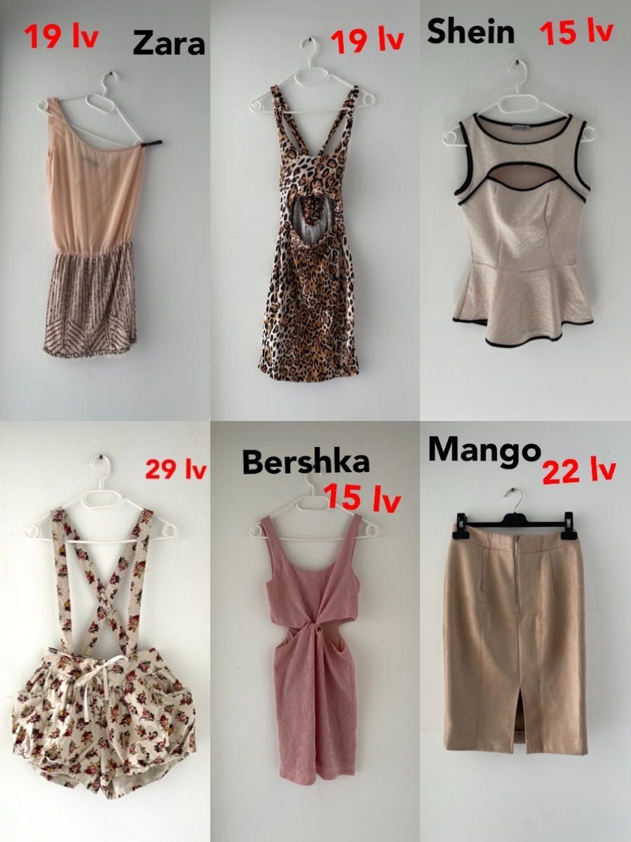 рокля пола блуза Zara, H&M, Bershka SHEIN размер S (36)