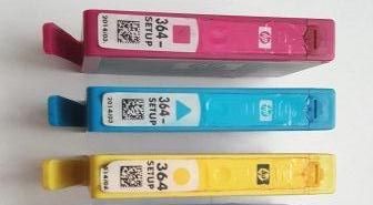 Set 3 cartuşe HP 364 Cyan Magenta Yellow