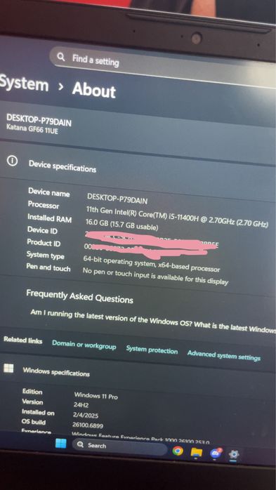 Лаптоп MSI Katana GF66 11UE