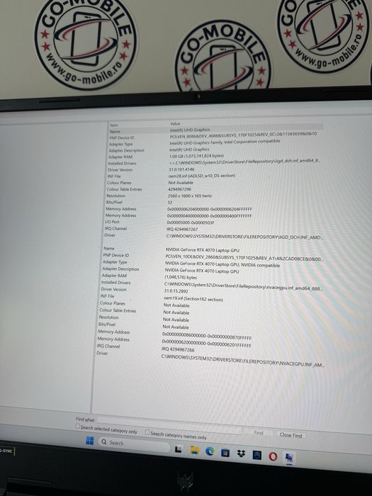 Laptop Acer Predator Helios 16 - 32GB DDR5 - RTX 4070 8GB - Garantie