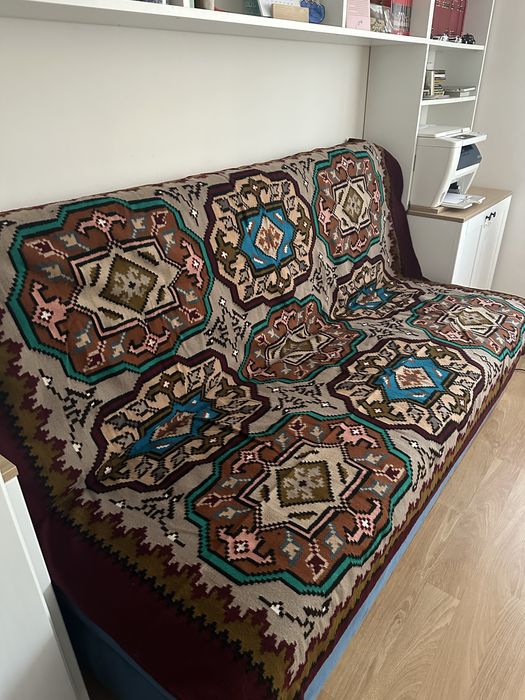 Set cuvertura pat+covor perete