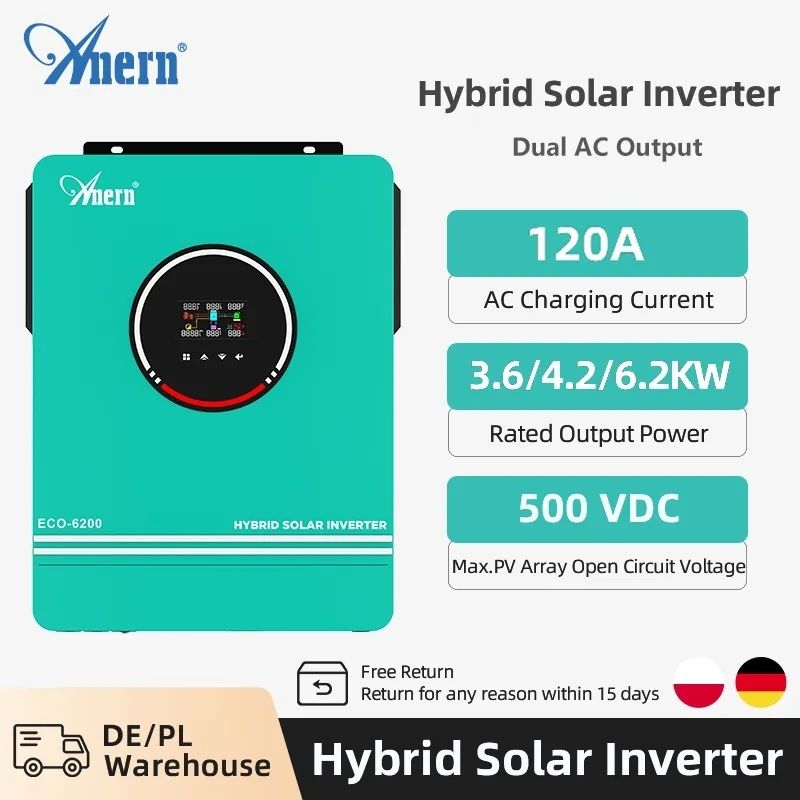 Invertor inverter 6.2 KW solar fotovoltaic hibrid off grid on-grid