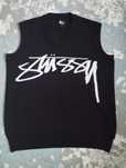 stussy свитер жилет черный