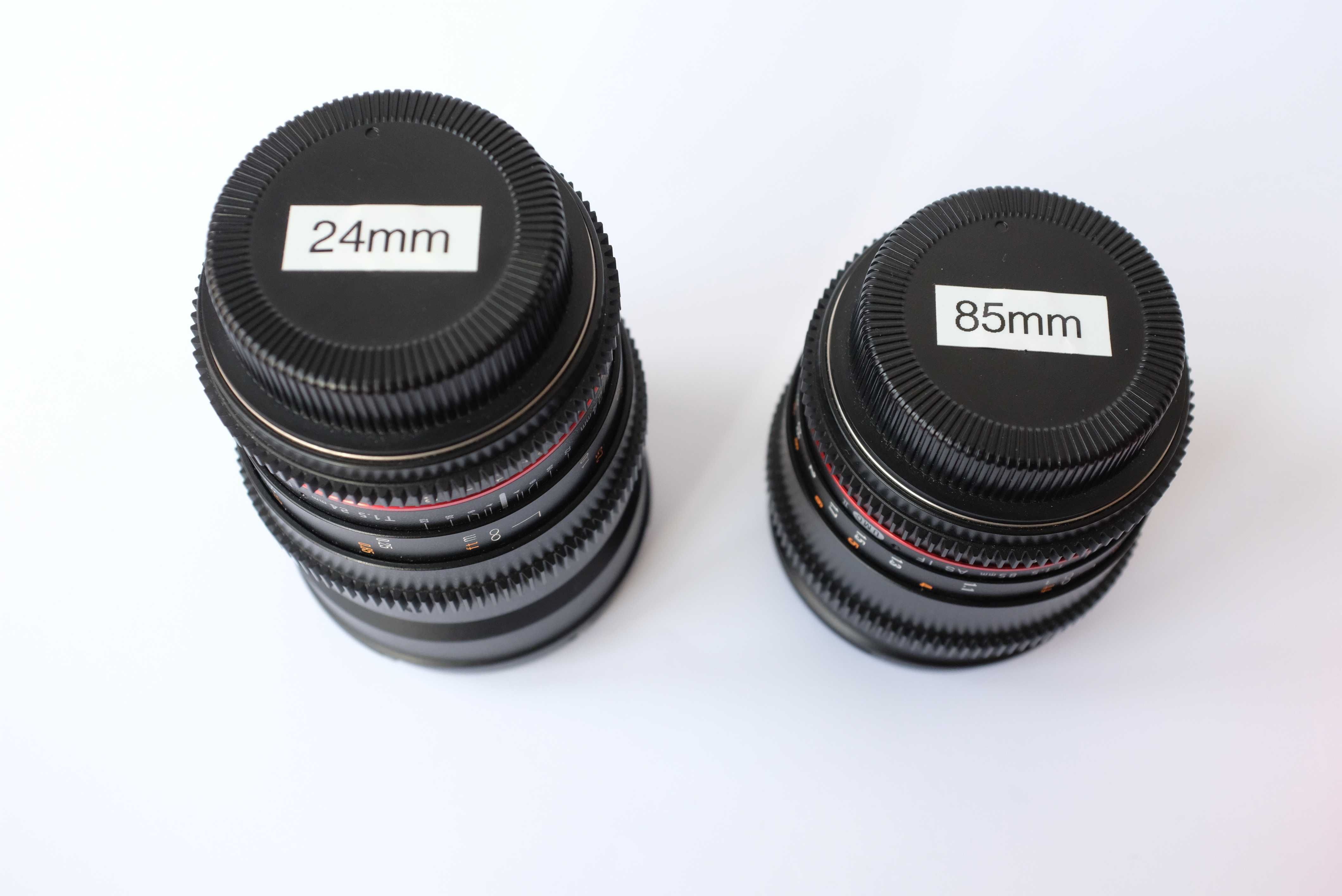 Samyang VDSLR II ED AS IF UMC 24mm Т1.5, 85mm Т1.5 EF