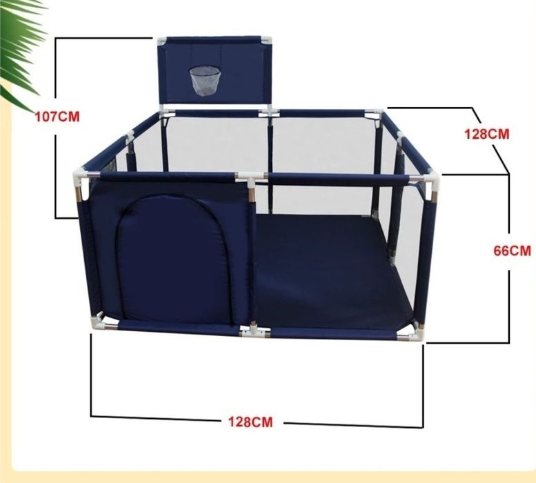 Tarc, loc de joaca pentru copii dreptunghiular, albastru