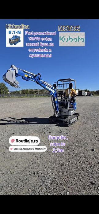 Miniexcavator Graecus nou garantie