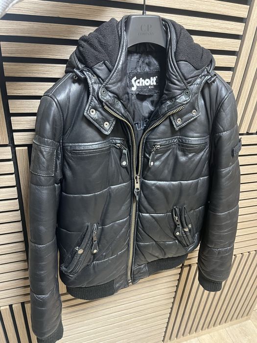 SHOTT New York City - Зимно кожено яке Bomber  размер М / Оригинал