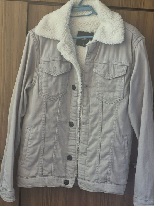 Мъжко дънково яке с пух