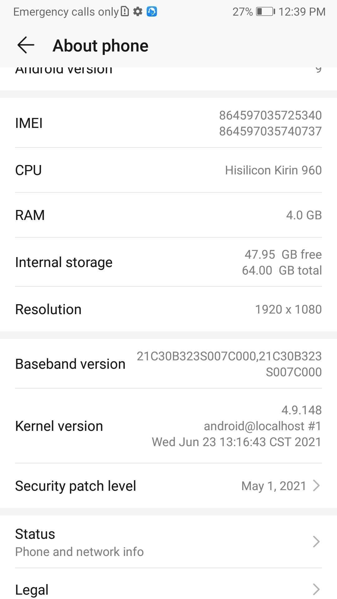 Втора ръка Honor 9 Dual sim