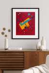 Tablou abstract acrilic impasto 24x30 inspiratie Kandinsky