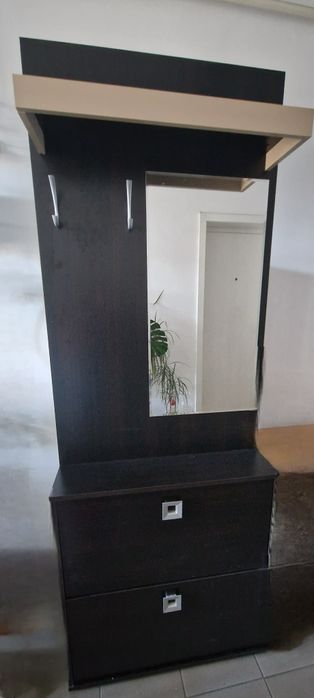 Mobilier de hol modern, cu oglindă și spațiu de depozitare

De