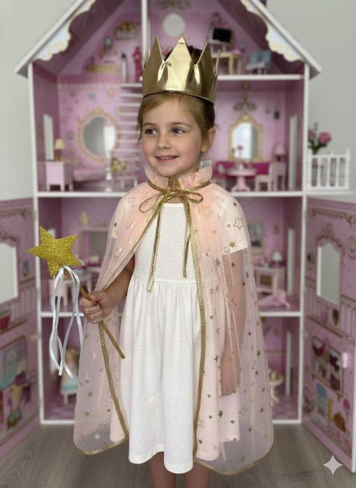 Наряд принцессы-волшебницы
Накидка
Корона
Волшебная палочка
Длина  на