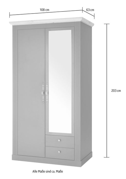 Dulap cu 2 usi MDF/PAL 108x63x203