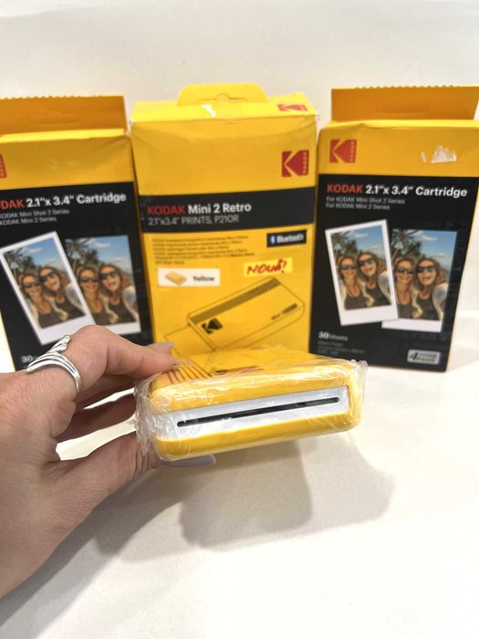 Imprimantă Kodak Mini 2 Retro, 2 rezerve și 60 buc de hârtie, NOUĂ!