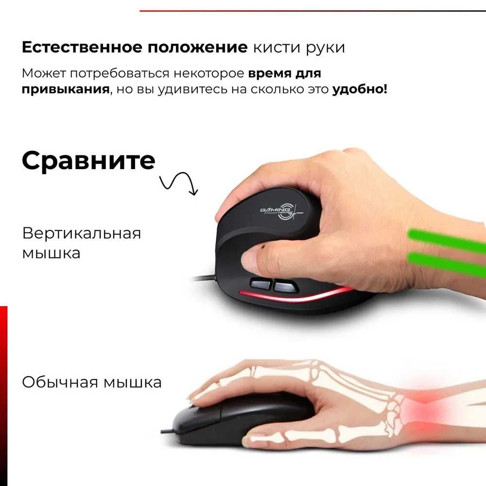 Мышь вертикальная ZELOTES Т-20