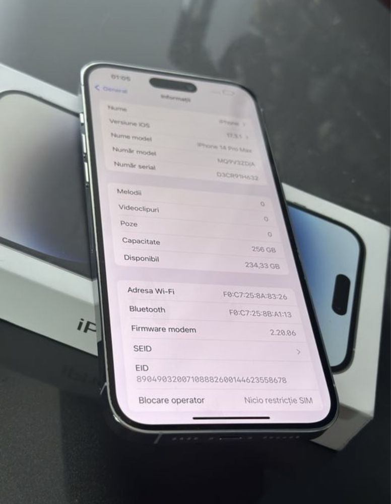 Iphone 14 pro max imprecabil urgent